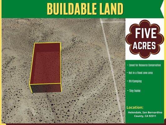 5 acres in Helendale, CA - right off Interstate 395!