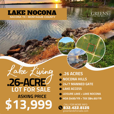 0.26-acres in Nocona Hills: Mobile and Tiny Homes Allowed!