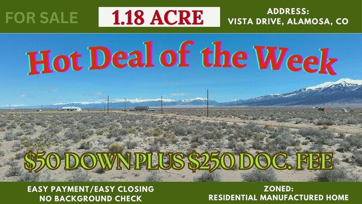 INVEST IN A FAMILY LEGACY~ 1.18 ACRE ALAMOSA CO LAND!