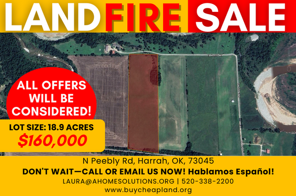 18.9 Acres of Spacious Land Opportunity in Harrah, OK!