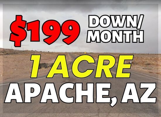 1 Acre in Apache, AZ for $199 Per Month (APN: 211-35-234)