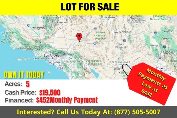 5 Acre Remote Land Near Barstow, CA