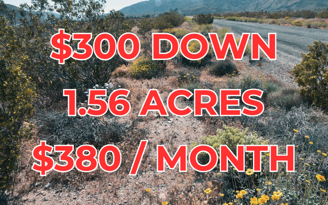 Flat Lot w/ Mountain Views & Water Nearby <strong> <span style='color:red;'><s>$599</s></span></strong>  $300 Down!