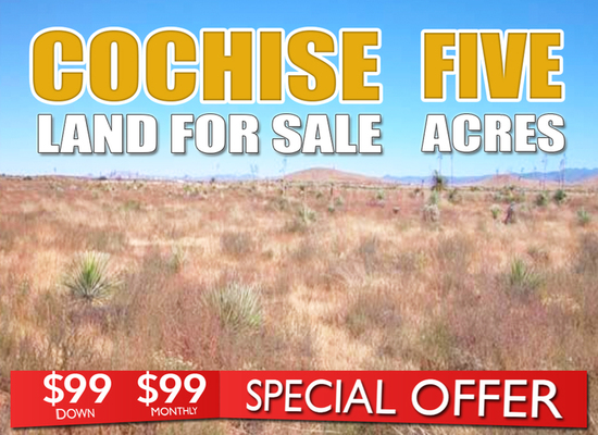 Great Land, Best Deal! FIVE Acres for Only $99 Down/Month in Cochise, Arizona!