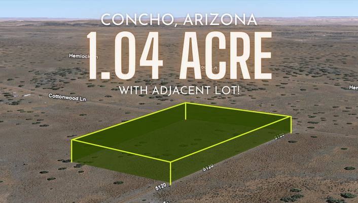 Your Land, Your Rules! 1.04 Acre In Concho, AZ @$150/MO!