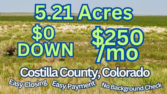 5.21 Acres in Blanca, CO - Ideal for Camping, RVs, and More!