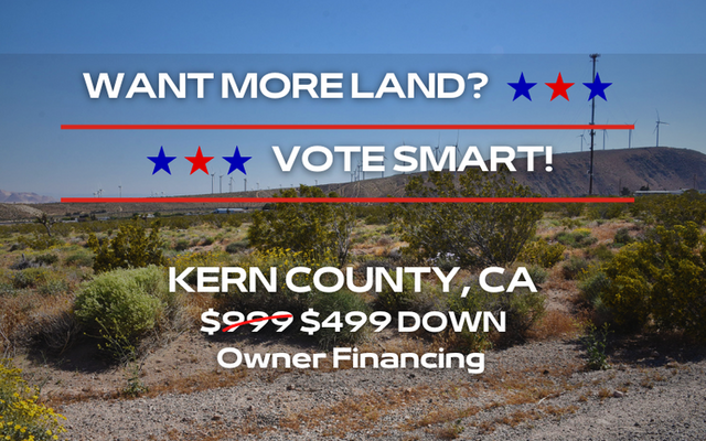 Kern County: Level Land with Mountain Views <del>$999</del> $499 Down!