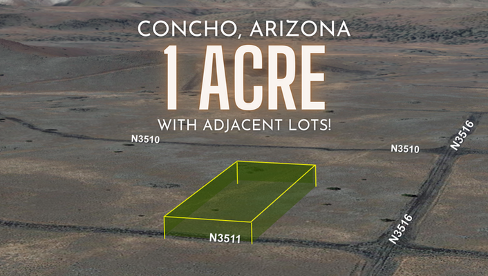 Invest Here While It's Cheap! 1 Acre In Concho, AZ @$145/MO!