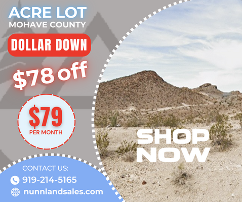 Dollar Down! Acre Lot in Mohave, AZ for Only $79 Down/Month!