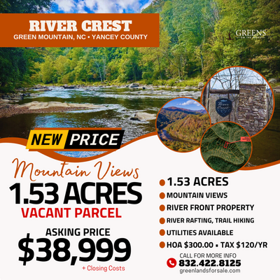 Gorgeous Land for Sale in Green Mountain, NC