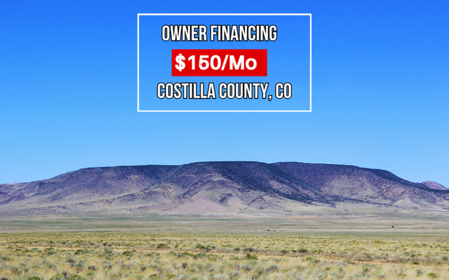 SOLD! Land with Mountain View in Costilla <del>$600 </del>  $300 Down!