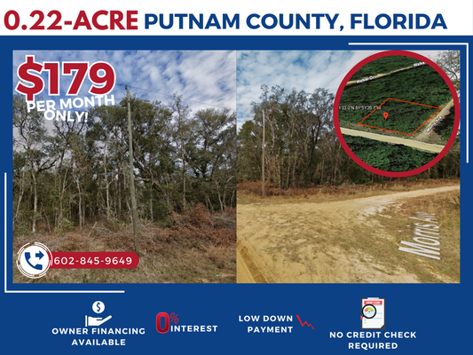 Mobile-Friendly 0.22-Acre Lot in Putnam, FL for Just $159/MO