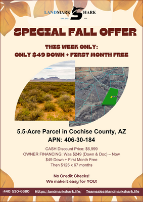 Unbeatable Deal on 5.51 Acres! Build Your Dream Home in AZ!