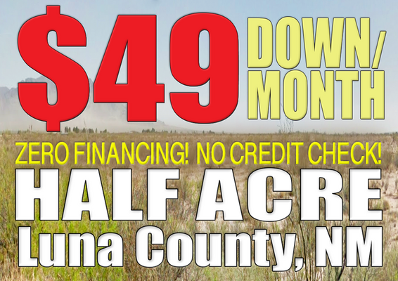 Half Acre in Luna County, NM for Only $49 Down/Month! No Credit Check!