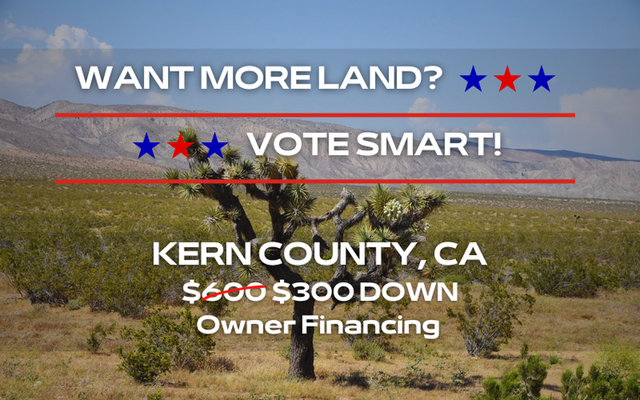 Kern County: Level Land with Mountain Views <del>$600</del> $300 Down!