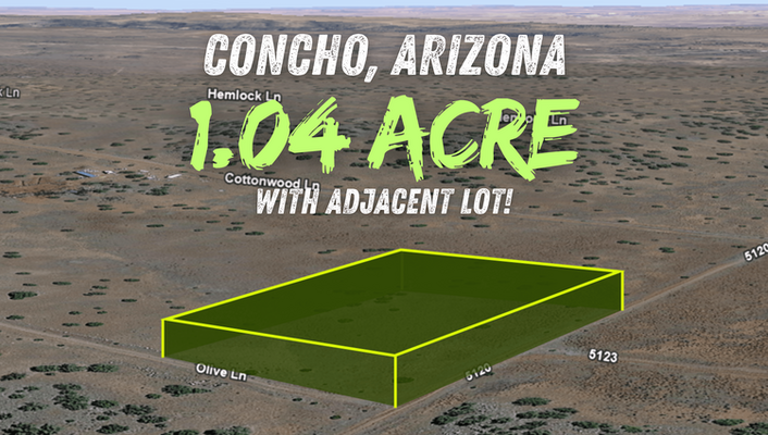 Discover Your Perfect Retreat! 1.04 Ac In Concho,AZ@$150/MO!