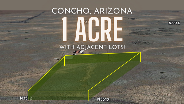 Desert Dreams Await! 1 Acre In Concho, AZ @$145/MO!