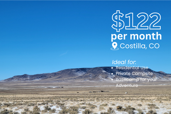 5 Acres of Freedom in Costilla, CO  for Just $122/Month