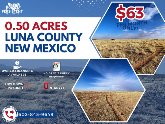 Flat, Buildable 0.5 Acre Lots in Luna County – No Credit!