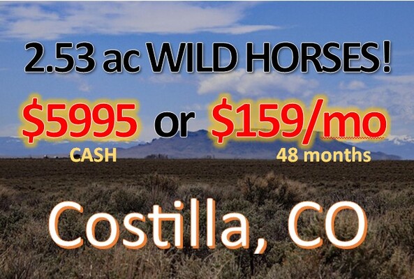 2.53 acres Wild Horses in Colorado ... only $159/mo!