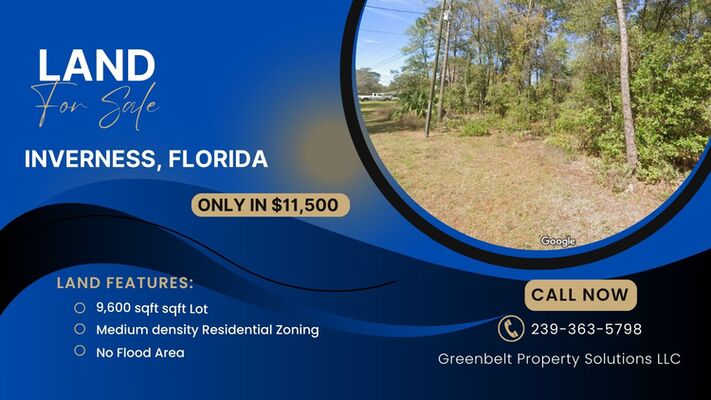 Beautiful Rural Land in Inverness, FL for Sale