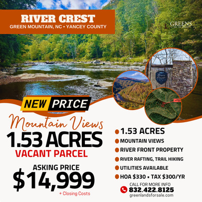 Gorgeous Land for Sale in Green Mountain, NC