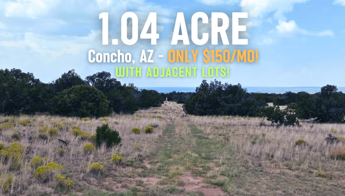 See Majestic Mountain Views! 1.04 Ac In Concho, AZ @$150/MO!