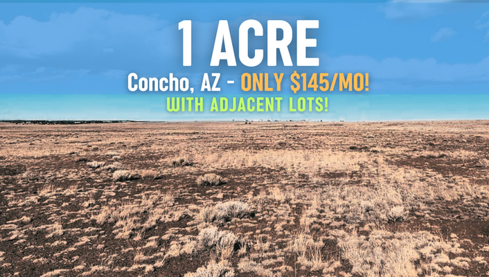 Perfect For Homesteading! 1 Acre In Concho, AZ ONLY $145/MO!