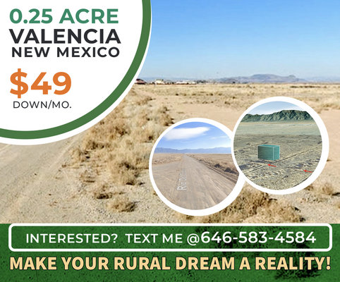 Top Location - 0.25 acre Lot in Valencia, NM - $49 Down/Mo!