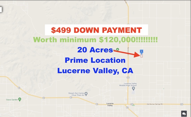 $499 Down! 20 acres of breathtaking viewsCA 0452-062-74-0000