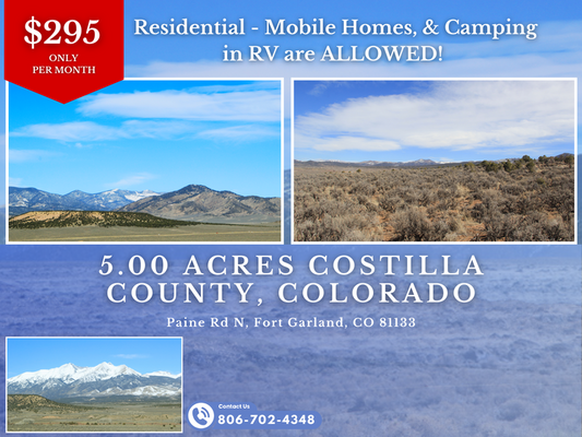 SOLD- Mountain Views on 5-Acres – Only $500/Month to Own