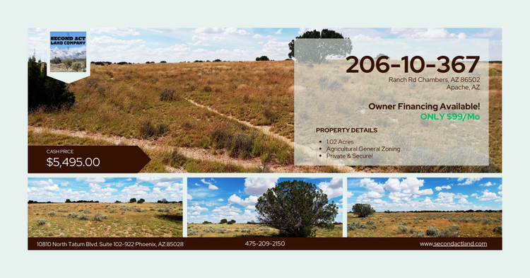 Hidden Jewel! 1.02-Acre Residential Land in AZ $99/Mo.