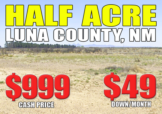 Top Location, Low Price! .50 Acre in Luna, NM - $49 Down/Mo!