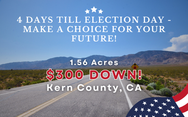 Kern: Expansive Flatlands with Mountain Views <del>$600</del> $300 Down