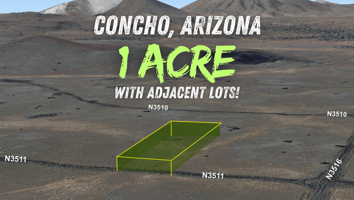 Own a Piece of Tranquility!1 Acre In Concho, AZ @$145/MO!