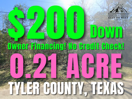 Escape the City - 0.21 Acre in Tyler for Only $200 Down!