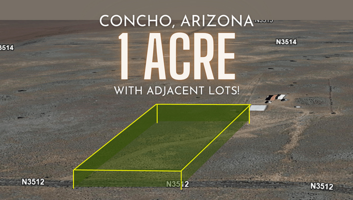 Wide Open Spaces, Just for You!1 Acre In Concho,AZ @$145/MO!