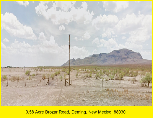 Owner Financing- $100 down 0.58 Acres in Deming, New Mexico