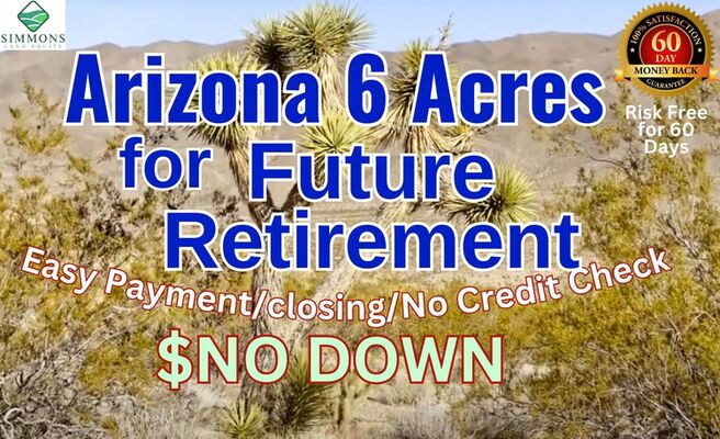 Amazing Huge open space 6 acres in AZ just $0 DP to Own it!