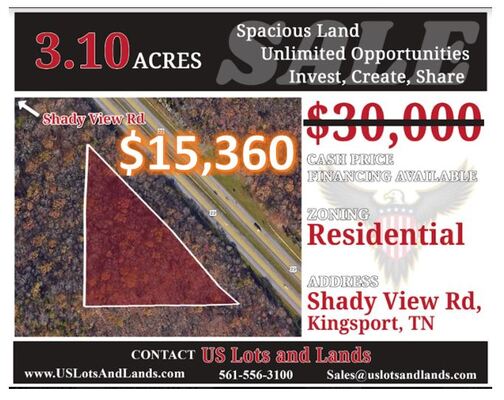 Level, 3.10ac Convenient & Privately located Minutes from Downtown Kingsport