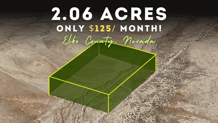 Own A Natural Desert Paradise! 2.06 Ac In Elko, NV @$125/MO!