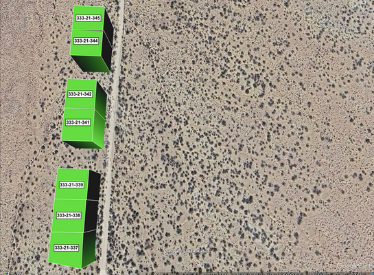 Two connected lots on a road in Mohave county