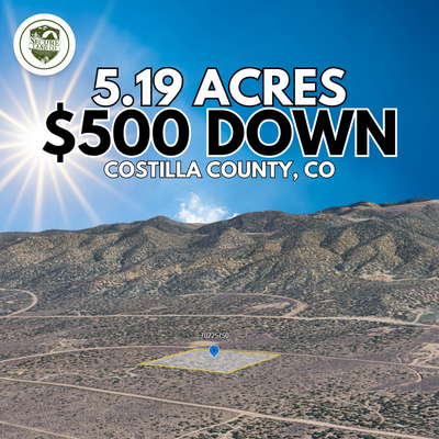 Adventure-Ready: 5.19 Ac w/ Views & Roads <strong> <span style='color:red;'><s>$999</s></span></strong>  $500 Down!