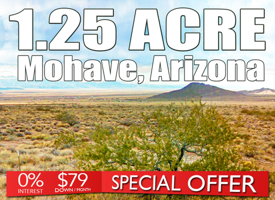 Mesmerizing Mohave Land for Only $79 Down/Month! No Credit Check!