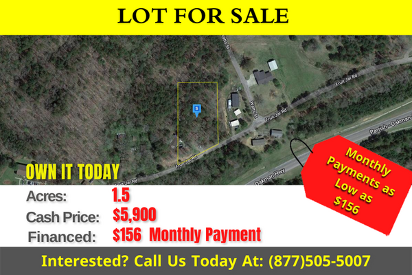 Come and Check Out this Very Well-Taken 1.5-Acre Property, Owner Financing is Available Too!