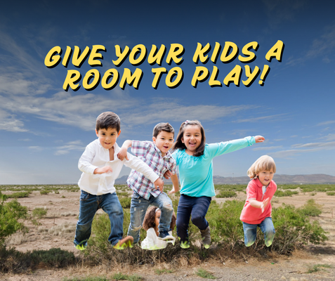 Give your kids a room to play! 0.53 acre for only $50/mo.