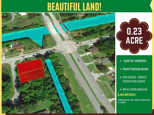 Buildable .23 acre CANALFRONT LOT in Port Charlotte, FL!