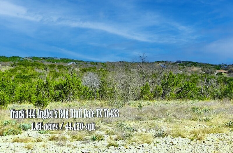 Track 144 Angler's Rdg Bluff Dale TX 76433 Land Property By Jerry Mills