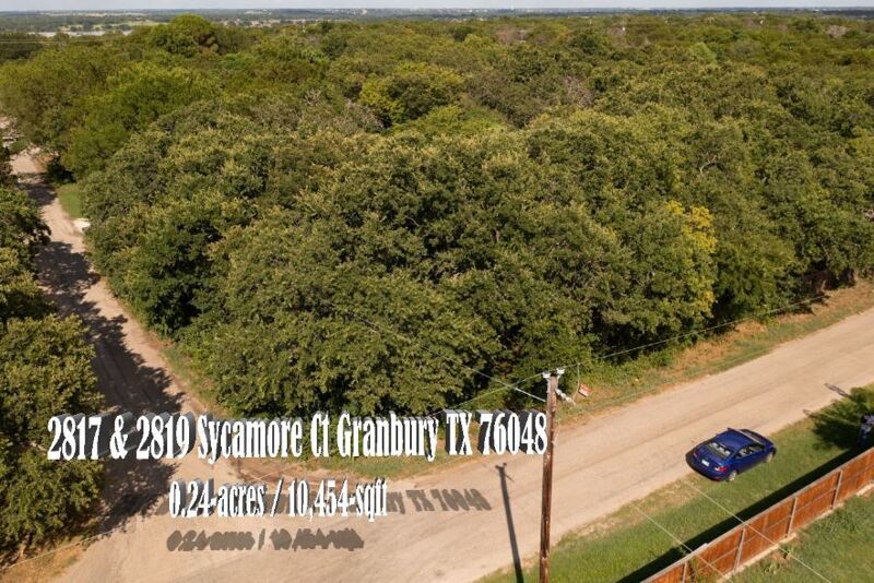 2 Lots with $99 Down and 0% Interest - 2817 & 2819 Sycamore Ct Granbury TX 76048